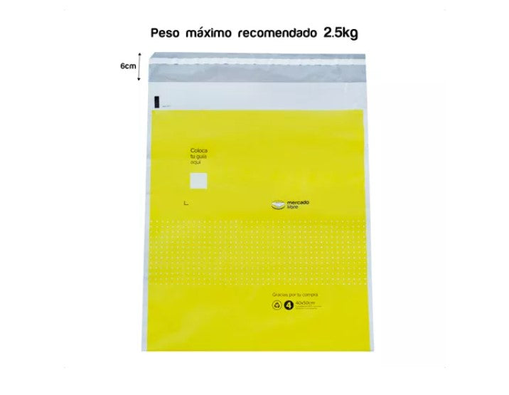 50 Bolsas 40x50 Cm Paqueteria Ecommerce Sin Canguro Meli